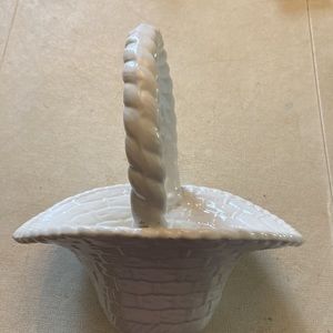 Ceramic white Easter basket